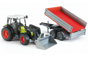 Spielzeugauto - Bruder Claas Nectis 267F with Trailer - 02112