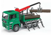 Spielzeugauto - Bruder MAN TGA Timber truck with loading crane and 3 trunks - 02769