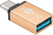 USB Kabel - Pro USB 3.1 C - USB 3 A adapter - Gold - 4040849566226