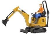 Spielzeugauto - Bruder JCB Micro excavator 8010 CTS and construction worker - 62002