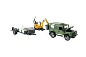 Spielzeugauto - Bruder Land Rover + CAT & Man - 02593