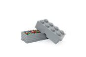 Kinderzimmer - LEGO Aufbewahrungsstein, 8 Noppen, grau - RC4004SG