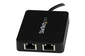 Netzwerkadapter (Netzkarte, Druckserver, u.s.w.) - StarTech.com USB C to Dual Gigabit Ethernet Adapter with USB (Type-A) Port - US1GC301AU2R