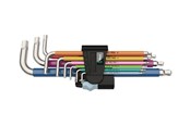 Handwerkzeuge  - Wera 3950 SPKL/9 SM Winkelschlüsselsatz Multicolour, metrisch, Edelstahl, 9-teilig - 05022669001