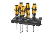 Handwerkzeuge - Wera 932/6 Schraubendrehersatz Kraftform : Der Schraubmeißel + Rack, 6-teilig - 05018282001