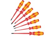 Handwerkzeuge - Wera 160 iSS/7 Schraubendrehersatz Kraftform Plus Serie 100. Mit reduziertem Klingen- und Griffdurchmesser, 7-teilig - 05135961001