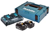 Akkus & Ladegeräte - Makita 18v battery pack li-ion 2x5.0ah quick charger and a makpac s - 197629-2