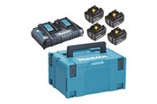 Akkus & Ladegeräte - Makita 18v battery pack li-ion 4x5.0ah quick charger and a makpac s - 197626-8