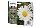 Druckerzubehör - Tinte & Toner - Epson 18 Multipack (Black Cyan Magenta Yellow) Ink - C13T18064012