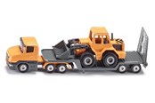 Spielzeugauto - SIKU Low loader with front loader 1:64 - 1616
