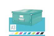 Archivierung und Aufbewahrung - Leitz  Click & Store WOW Aufbewahrungs- und Transportbox Groß (Für A3) Eisblau - 60450051