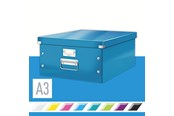 Archivierung und Aufbewahrung - Leitz  Click & Store WOW Aufbewahrungs- und Transportbox Groß (Für A3) Blau - 60450036