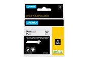 Papier, Fotopapier und Etiketten - DYMO Rhino Industrie Permanente Polyesteretiketten | 24 mm x 5,5 m | Schwarz auf Weiß - 1734523