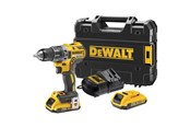 Schraub/Bohrmaschinen - Dewalt 18V XR Bohrschrauber, 2x18 V/2,0 Ah - DCD791D2-QW