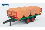 Spielzeugauto - Bruder Bale transport trailer with 8 round bales - 2220