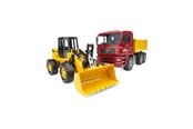 Spielzeugauto - Bruder MAN TGA Construction truck with articulated road loader - 02752