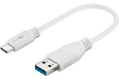USB Kabel - Pro USB-A <-> USB-C - 0.15m - USB 3.2 Gen 1 - Schwarz - PUSB3.2G1-AC-WHT-0.2M
