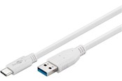 USB Kabel - Pro USB-A <-> USB-C - 0.15m - USB 3.2 Gen 1 - Schwarz - PUSB3.2G1-AC-WHT-1M