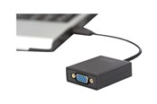 Display Kabel - DIGITUS USB 3.0 to VGA Adapter ekstern videoadapter - sort - DA-70840