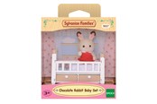 Puppen & Zubehör - Sylvanian Families Chocolate Rabbit Baby with Baby Bed - 5017