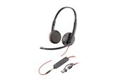 Kopfhörer/Headsets - HP Poly Blackwire 3225 Stereo USB-C Headset +3.5mm Plug +USB-C/A Adapter (Bulk) (8X229A6) - 8X229A6
