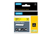 Papier, Fotopapier und Etiketten - DYMO Rhino Industrie Nylonetiketten | flexibel | 19 mm x 3,5 m | schwarz auf gelb - 18491