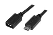 USB Kabel - StarTech.com 0.5m / 20in Micro-USB Extension Cable - M/F - USB forlængerkabel - 50 cm - USBUBEXT50CM