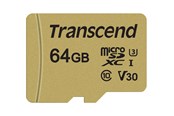 Speicherkarten - Transcend 500S microSDXC UHS-3 - 64GB - TS64GUSD500S
