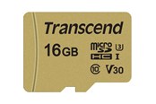 Speicherkarten - Transcend 500S microSDHC UHS-3 - 16GB - TS16GUSD500S
