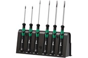 Handwerkzeuge  - Wera 2050/6 Elektroniker-Schraubendrehersatz + Rack, 6-teilig - 5030181001
