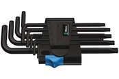 Handwerkzeuge  - Wera 967 L/9 TORX® HF Winkelschlüsselsatz mit Haltefunktion, BlackLaser, 9-teilig - 5024244001