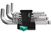 Handwerkzeuge - Wera 950 PKS/9 SM N Winkelschlüsselsatz, metrisch, gestellverchromt, 9-teilig - 5133163001