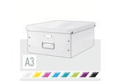Archivierung und Aufbewahrung - Leitz  Click & Store WOW Aufbewahrungs- und Transportbox Groß (Für A3) Weiß - 60450001