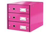 Archivierung und Aufbewahrung - Leitz Click & Store WOW Schubladenset (3 Schubladen) Pink - 60480023