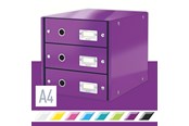 Archivierung und Aufbewahrung - Leitz Click & Store WOW Schubladenset (3 Schubladen) Violett - 60480062