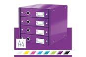 Archivierung und Aufbewahrung - Leitz Click & Store WOW Schubladenset (4 Schubladen) Violett - 60490062