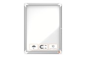Konferenz und Präsentation - Nobo Premium Plus Schaukasten für den Außenbereich 4 × A4, weiße, magnetische Metall-Rückwand, Klapptür - 1902577