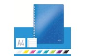 Blöcke, Formulare und Notizbücher - Leitz  WOW Collegeblock A4 liniert, spiralgebunden mit PP-Einband Blau - 46370036