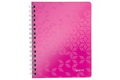 Blöcke, Formulare und Notizbücher - Leitz WOW Collegeblock A5 liniert, spiralgebunden mit PP-Einband Pink - 46390023