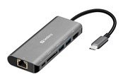 Dockingstationen - Sandberg USB-C Dock HDMI+LAN+SD+USB100W - 136-18