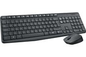 Tastaturen - Logitech MK235 Wireless Combo - FR - Tastatur & Maus Set - Französisch - Grau - 920-007907
