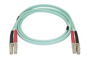 Netzwerk - Kabel - StarTech.com Aqua OM4 Duplex Multimode Fiber Optic Cable - 100 Gb - 50/125 - LSZH - LC/LC - 1 m - network cable - 1 m - aqua - Blau - 1m - 450FBLCLC1