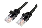 Netzwerk - Kabel - StarTech.com 5m Black Cat5e / Cat 5 Snagless Patch Cable 5 m - patch cable - 5 m - black - Schwarz - 5m - 45PAT5MBK