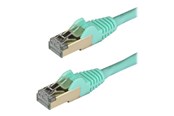 Netzwerk - Kabel - StarTech.com 3m Aqua Cat6a / Cat 6a Shielded Ethernet Patch Cable 3 m - patch cable - 3 m - aqua - Grün - 3m - 6ASPAT3MAQ