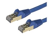 Netzwerk - Kabel - StarTech.com 0.5m Blue Cat6a / Cat 6a Shielded Ethernet Patch Cable 0.5 m - patch cable - 50 cm - blue - Blau - 0.5m - 6ASPAT50CMBL