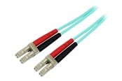 Netzwerk - Kabel - StarTech.com 1m LC Fiber Optic Cable - 10 Gb Aqua - MM Duplex 50/125 - LSZH - patch cable - 1 m - aqua - Blau - 1m - A50FBLCLC1