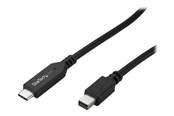 Display Kabel - StarTech.com 1.8m / 6 ft USB-C to Mini DisplayPort Cable - 4K 60Hz - Black - external video adapter - STM32F072CBU6 - black - CDP2MDPMM6B