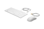 Tastaturen - HP USB Keyboard and Mouse Healthcare Edition - Tastatur & Maus Set - Deutsch - Weiss *DEMO* - 1VD81AA#ABD