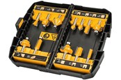 Bohrer & Bits - Dewalt 12 Piece Router Bit Set - 8mm Shaft - + Storage Box With Clear Cover - DT90016-QZ