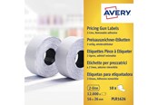 Papier, Fotopapier und Etiketten - Avery Labels on roll for 2 lines pricing gun up to 18 digits removable white - PLR1626